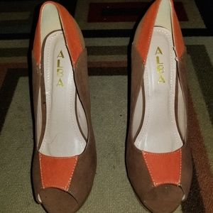 Peep toe women's heels